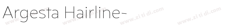 Argesta Hairline字体转换